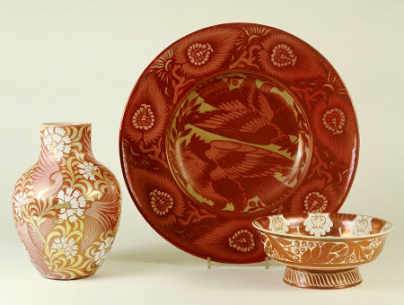 A Selection  Of Pottery Designed By William De Morgan (1839-1917) a 