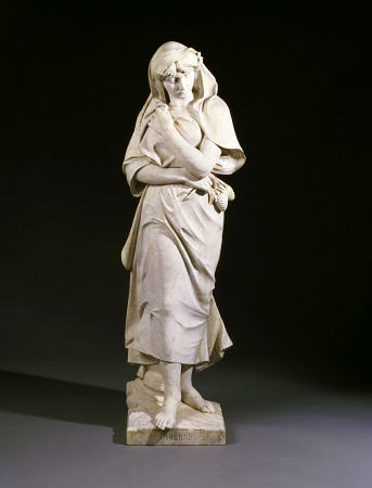 A Set Of Four Italian White Marble Figures Emblematic Of The Seasons-Winter, Late 19th Century a 