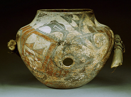 A Zuni Acoma Polychrome Fetish Bowl a 