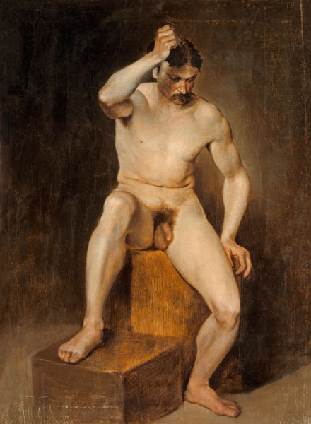 A Seated Male Nude a 