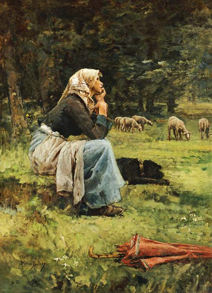 A Young Shepherdess a 