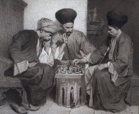 A.Bida / Trois Turcs jouant echecs