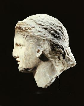 A Greek Marble Female Head In Profile