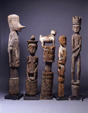 A Group Of Dayak Hampatong Carvings