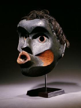 A Kwakiutl Wood Face Mask, Dzunuk''wa