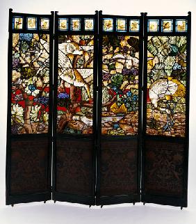An Aesthetic Movement Stained And Painted Glass Screen The Design Attributed To John Moyr Smith (183