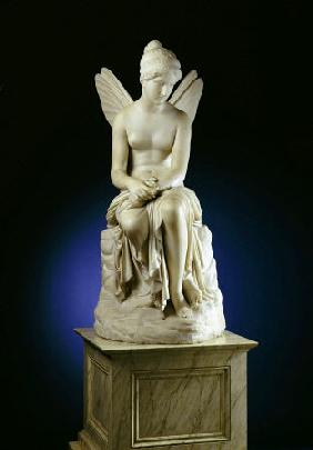 An Important Italian White Marble Figure Of Psyche Abandoned
