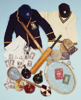 A Selection Of Cricket And Tennis Sporting Memorabilia