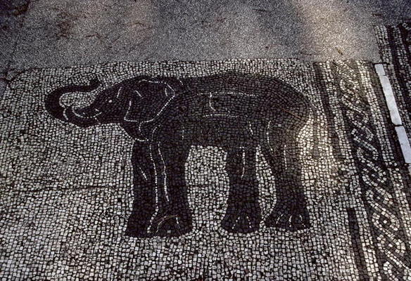 An Elephant, Roman, 2nd century AD (mosaic) a 