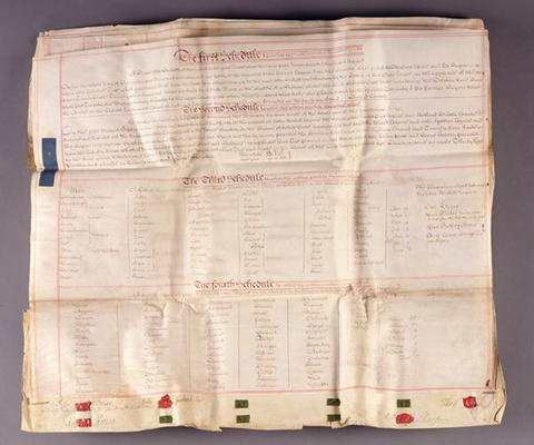 An Indenture, 1741 (ink and wax seals on vellum) a 
