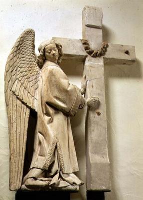 Angel holding a Large Crucifix (plaster) a 