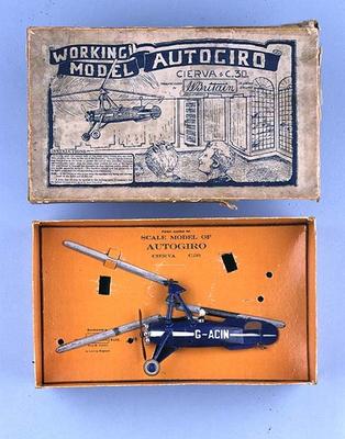 Autogiro, a working model of a civilian Cierva C.30,by W.Brittain English, c.1935 (lead alloy) a 