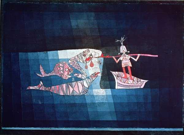 Battle scene from the comic fantastic opera ''The Seafarer'', 1923 (no 123) (oil transfer, pencil, w a 
