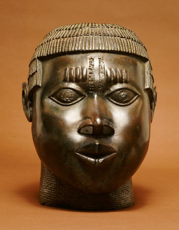 Benin Bronze Head a 