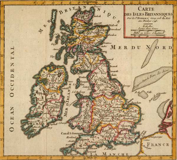 British Isles , Map 1748 a 