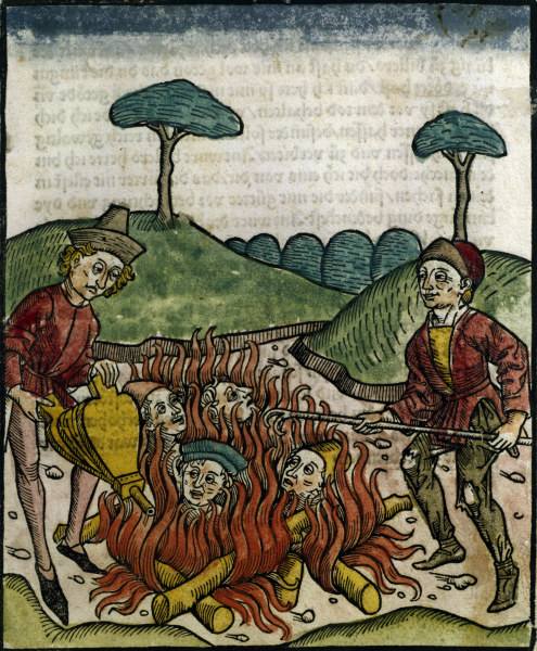 Burning of liars / Woodcut / 1483 a 