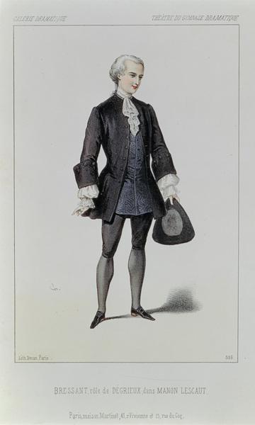 Bressant in the role of Degrieux, in the opera ''Manon Lescaut'', by Giacomo Puccini (1858-1924) pub