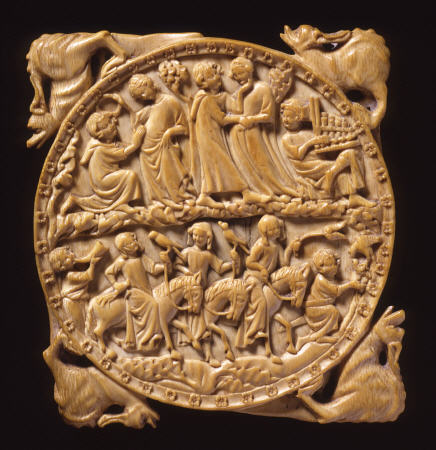 Carved Ivory Mirror-Case Cover a 