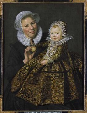 Catharina Hooft mit ihrer Amme (Die Amme mit dem Kind)