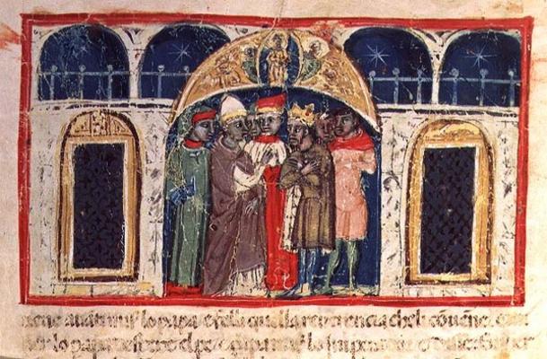 Codex Correr I 383 The Peace between Pope Alexander III (1159-81) and the Emperor Frederick Barbaros a 