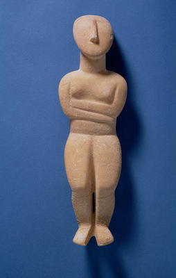 Cycladic Figurine, Naxos, c.3000-2000 BC (marble) a 
