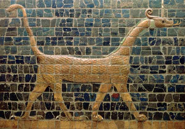 Dragon of Marduk, on the Ishtar Gate, Neo-Babylonian, 604-562 BC a 
