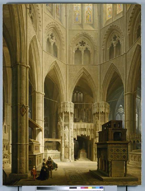 Der Chor der Westminster Abbey in London mit dem Grabmal Eduards des Bekenners a 