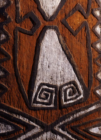 Detail Of A Telefomin House Entrance Board, ''Amitung'' Atamkiyakmin Clan a 