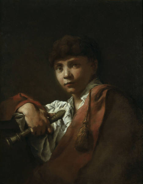 D.Fedeli / Boy with Flute / Paint./ 1750 a 