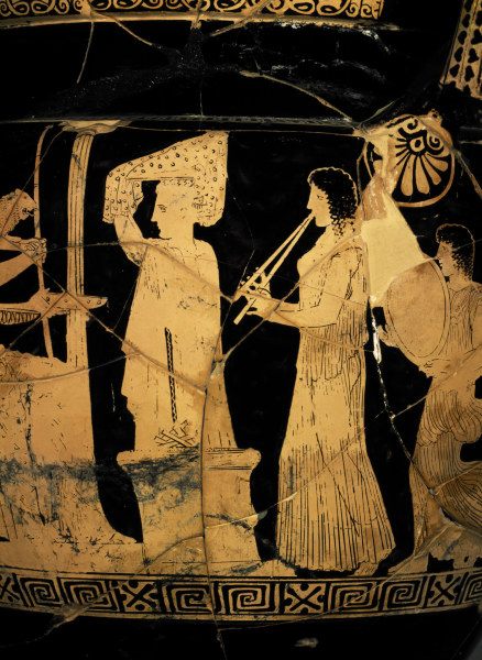 Dionysosfeier, Ausschnitt / Vasenmalerei a 