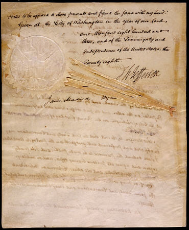 Document Constituting The Proclamation Of The Louisiana Purchase Treaty Signed By Thomas Jefferson A a 