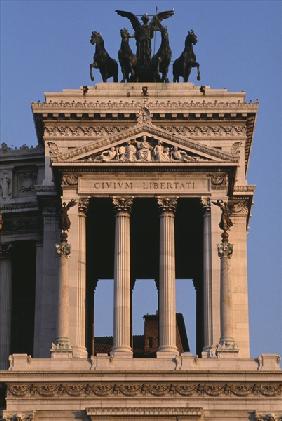 Detail of a monument of Victor Emmanuel II, designed by Giuseppe Sacconi (1854-1905) (photo) 