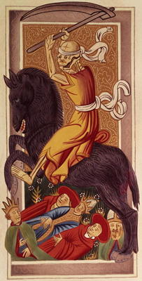 Death, tarot card, from the Gringonneur pack, 15th century, Italian a 