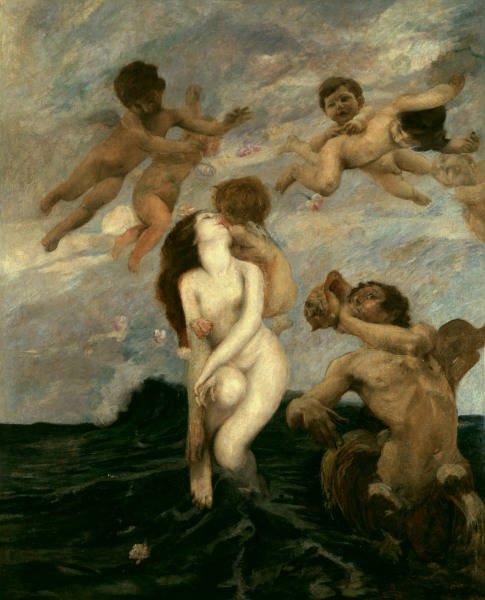 Tito, Ettore 1859-1941. ''La nascita di Venere'' (The Birth of Venus). Painting. Venice, Galleria In a 