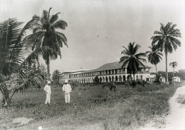 European hospital in Douala, Cameroon , c.1910 (b/w photo)  a 