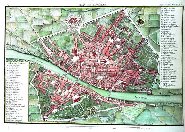 Florence, city map a 