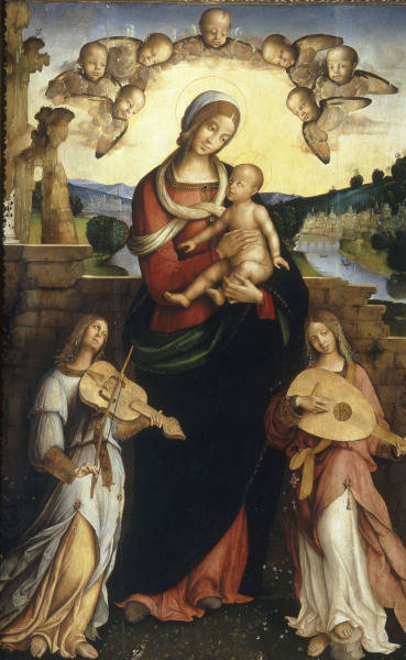 F.&.B.Zaganelli / Mary with Child / Ptg. a 