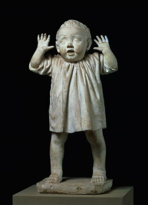 First Steps, statue of a child walking by Adriano Cecioni (1838-66) (plaster) a 
