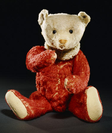 Gilbert -  A Rare Steiff Dolly Bear With A Red Mohair Body And A White Face a 
