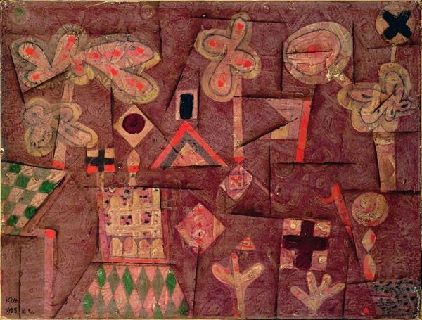 Gingerbread Picture, 1925 (no 12) (oil & pen on primed cardboard)  a 