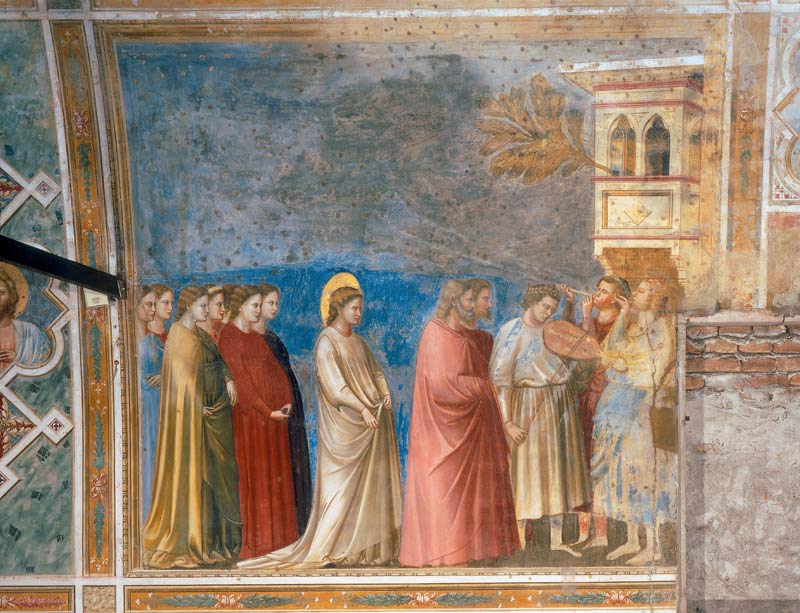 Giotto di Bondone, c.1266-1337, and his studio. - ''The Wedding Procession of Mary'', 1303/05. - Fre a 