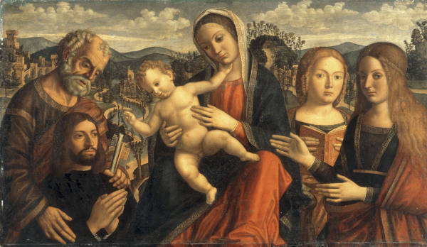 G.Mansueti / Mary with Child & Saints a 