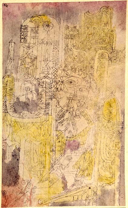 Gothic Rococo, 1919 (no 67) (pen & w/c on paper on cardboard)  a 