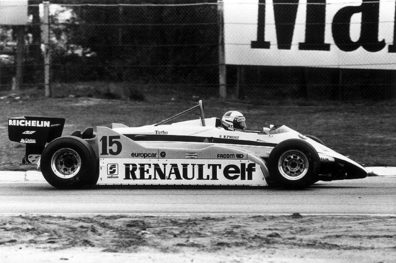 Grand Prix of Belgium: Alain Prost driving a Renault a 