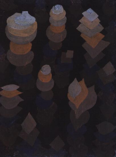 Growth of the night plants, 1922 (no 174) (oil on cardboard)  a 