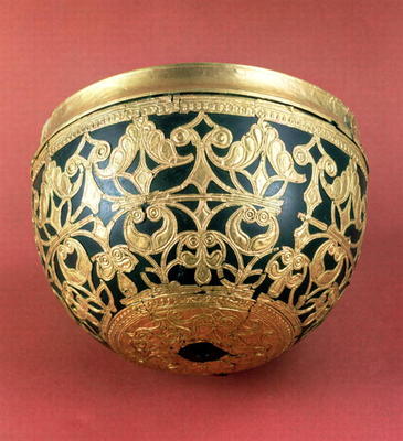 Gold openwork for a varnished bowl from Schwazenbrach Celtic art, 5th century BC a 
