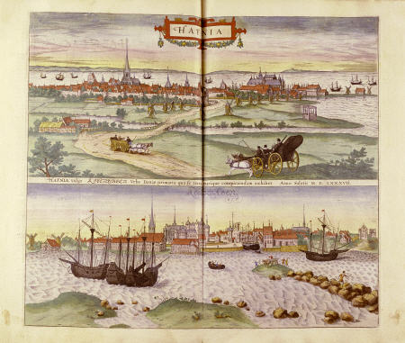 Hand-Colored Engraving From Civitates Orbis Terrarum By Georg Braun And Frans Hogenberg a 