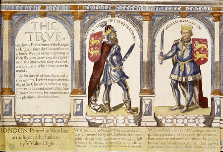 Hand Coloured Engraving Of William The Conqueror And William II Of England a 