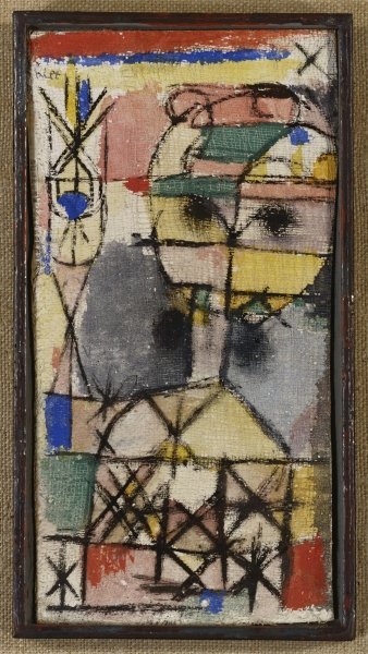 Head, 1919 (tempera on gauze laid down on board)  a 