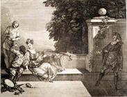 Harlequin in Love, 18th century (engraving)